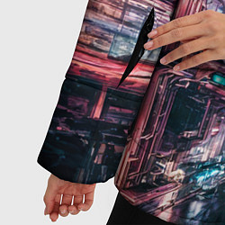 Куртка зимняя женская Город будущего узор, цвет: 3D-черный — фото 2
