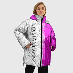 Куртка зимняя женская Joy Division rock legends по-вертикали, цвет: 3D-черный — фото 2