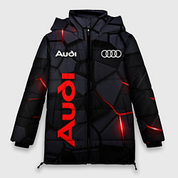Женская зимняя куртка Audi черные плиты с эффектом свечения