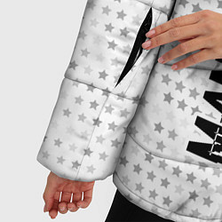 Куртка зимняя женская Maneskin glitch на светлом фоне по-вертикали, цвет: 3D-черный — фото 2