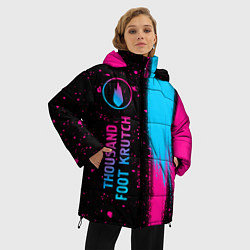 Куртка зимняя женская Thousand Foot Krutch - neon gradient по-вертикали, цвет: 3D-черный — фото 2