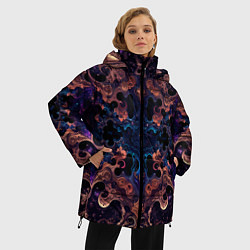 Куртка зимняя женская Галактическая сказка, цвет: 3D-светло-серый — фото 2