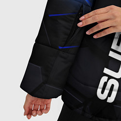 Куртка зимняя женская Subaru - плиты с эффектом свечения, цвет: 3D-черный — фото 2