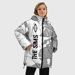Куртка зимняя женская The Sims glitch на светлом фоне по-вертикали, цвет: 3D-черный — фото 2