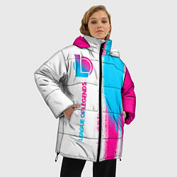 Куртка зимняя женская League of Legends neon gradient style по-вертикали, цвет: 3D-черный — фото 2