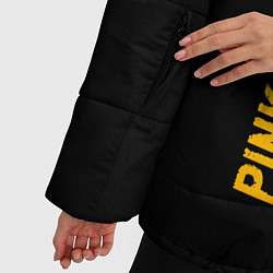Куртка зимняя женская Pink Floyd - gold gradient по-вертикали, цвет: 3D-черный — фото 2