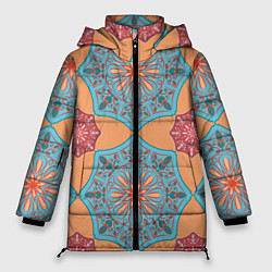 Куртка зимняя женская Ажурный орнамент, цвет: 3D-светло-серый
