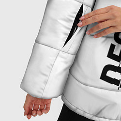 Куртка зимняя женская Destiny glitch на светлом фоне по-вертикали, цвет: 3D-черный — фото 2