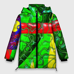 Куртка зимняя женская Кожаный рельеф, цвет: 3D-светло-серый