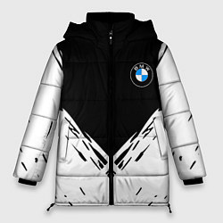 Женская зимняя куртка BMW стильная геометрия спорт
