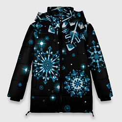 Куртка зимняя женская Кружение снежинок, цвет: 3D-светло-серый