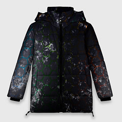 Куртка зимняя женская Черные узоры, цвет: 3D-черный