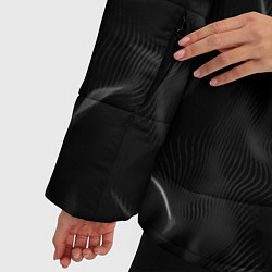 Куртка зимняя женская Узор дыма, цвет: 3D-светло-серый — фото 2