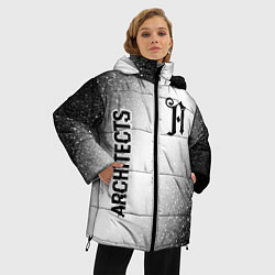 Куртка зимняя женская Architects glitch на светлом фоне вертикально, цвет: 3D-черный — фото 2