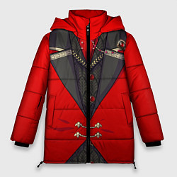 Куртка зимняя женская Алый фрак, цвет: 3D-красный