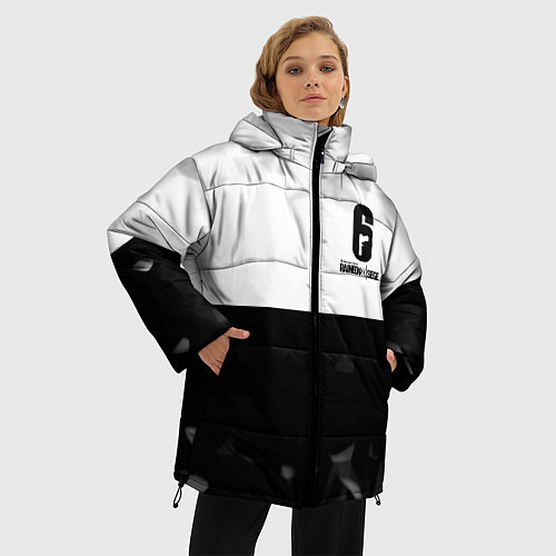 Женская зимняя куртка Rainbow Six black game colletcion / 3D-Черный – фото 3