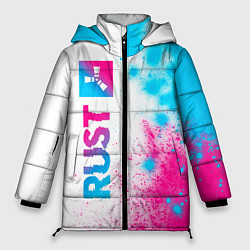 Куртка зимняя женская Rust neon gradient style по-вертикали, цвет: 3D-черный