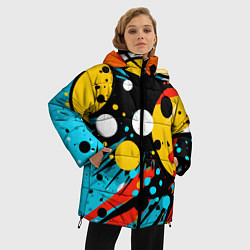 Куртка зимняя женская Абстрактный хаос, цвет: 3D-светло-серый — фото 2