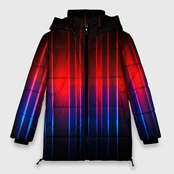 Куртка зимняя женская Неоновый узор неоновая шкала, цвет: 3D-черный