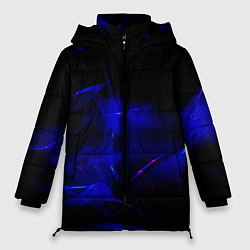 Куртка зимняя женская Синий дым узоры, цвет: 3D-черный