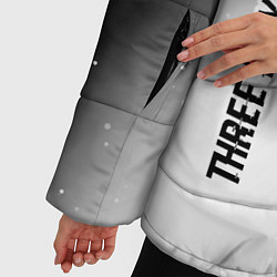 Куртка зимняя женская Three Days Grace glitch на светлом фоне вертикальн, цвет: 3D-черный — фото 2