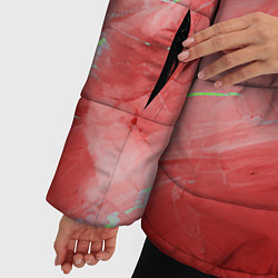 Куртка зимняя женская Красный мрамор, цвет: 3D-красный — фото 2