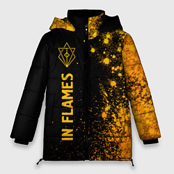 Куртка зимняя женская In Flames - gold gradient по-вертикали, цвет: 3D-черный