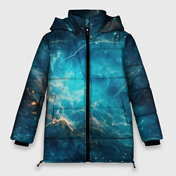 Куртка зимняя женская Голубая небула, цвет: 3D-черный