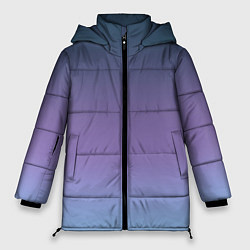 Женская зимняя куртка Градиент синий фиолетовый голубой