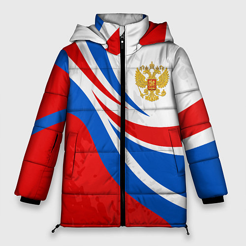 Женская зимняя куртка Россия - спортивная униформа / 3D-Красный – фото 1