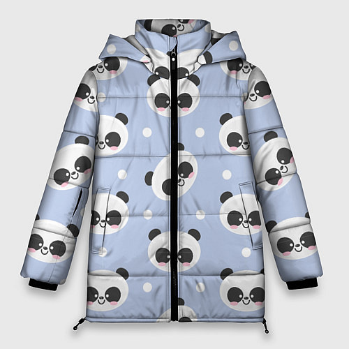 Женская зимняя куртка Милая мультяшная панда / 3D-Светло-серый – фото 1