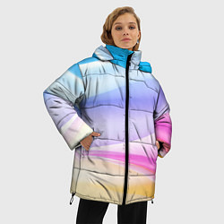 Куртка зимняя женская Нежная абстракция, цвет: 3D-черный — фото 2