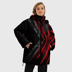 Куртка зимняя женская Японский стиль и стрелки, цвет: 3D-черный — фото 2