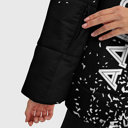 Куртка зимняя женская Адвокат из России и герб РФ вертикально, цвет: 3D-черный — фото 2