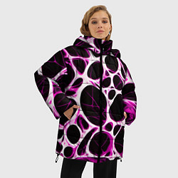 Куртка зимняя женская Розовая морская волна, цвет: 3D-красный — фото 2