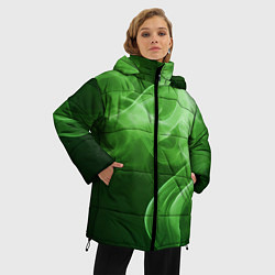 Куртка зимняя женская Зеленый дым, цвет: 3D-черный — фото 2
