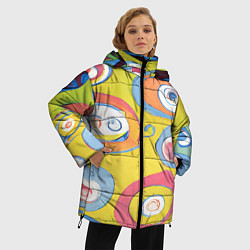 Куртка зимняя женская Хиппи арт, цвет: 3D-красный — фото 2