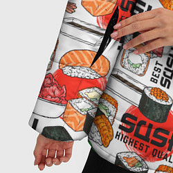 Куртка зимняя женская Best sushi, цвет: 3D-черный — фото 2
