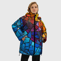 Куртка зимняя женская Мозаика витражная, цвет: 3D-светло-серый — фото 2