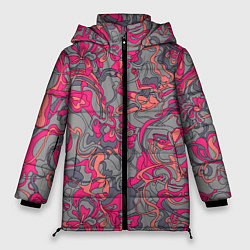 Женская зимняя куртка Розовый серый сон