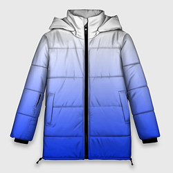 Женская зимняя куртка Градиент бело-синий