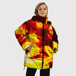 Куртка зимняя женская Огненное безумие, цвет: 3D-черный — фото 2