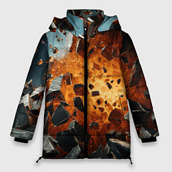 Куртка зимняя женская Большой взрыв камней, цвет: 3D-светло-серый