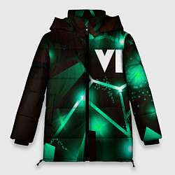 Куртка зимняя женская GTA 6 разлом плит, цвет: 3D-черный