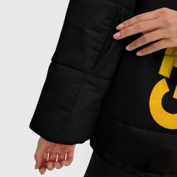 Куртка зимняя женская GTA 6 - gold gradient по-вертикали, цвет: 3D-черный — фото 2