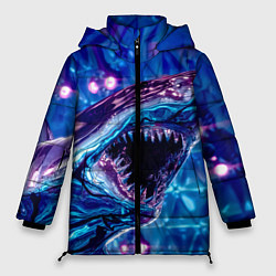 Куртка зимняя женская Фиолетовая акула, цвет: 3D-черный