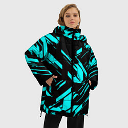 Куртка зимняя женская Айзек стиль неоновый броня, цвет: 3D-светло-серый — фото 2