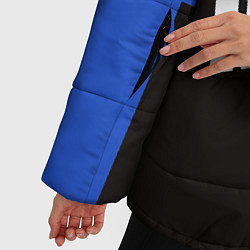 Куртка зимняя женская Олимпийка 90х - полоски, цвет: 3D-черный — фото 2