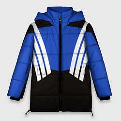 Куртка зимняя женская Олимпийка 90х - полоски, цвет: 3D-светло-серый