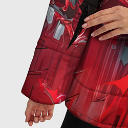 Куртка зимняя женская Каменная адская броня красная, цвет: 3D-красный — фото 2